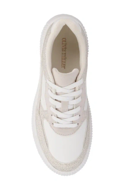 Shop Olivia Miller Beauty Queen Sneaker In Bone