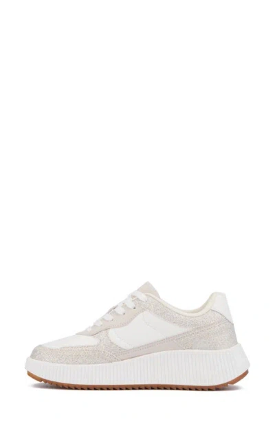 Shop Olivia Miller Beauty Queen Sneaker In Bone