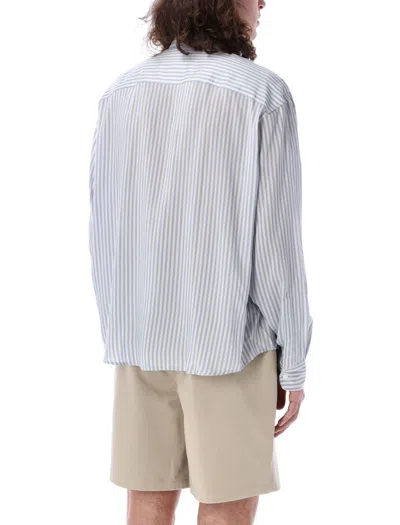 Shop Ami Alexandre Mattiussi Ami Paris Striped Shirt In Chalk/cashmere