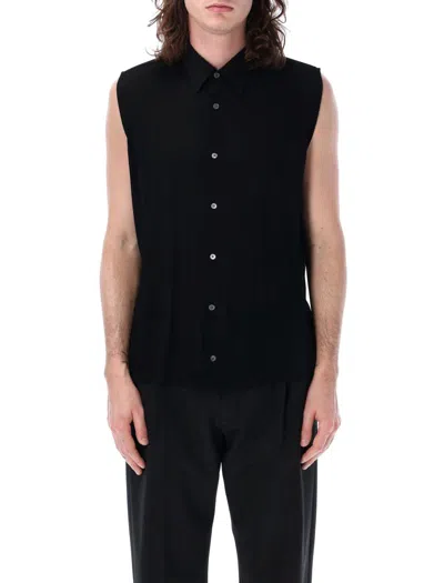 Shop Ami Alexandre Mattiussi Ami Paris Sleeveless Shirt In Black