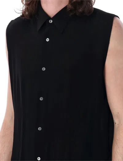 Shop Ami Alexandre Mattiussi Ami Paris Sleeveless Shirt In Black