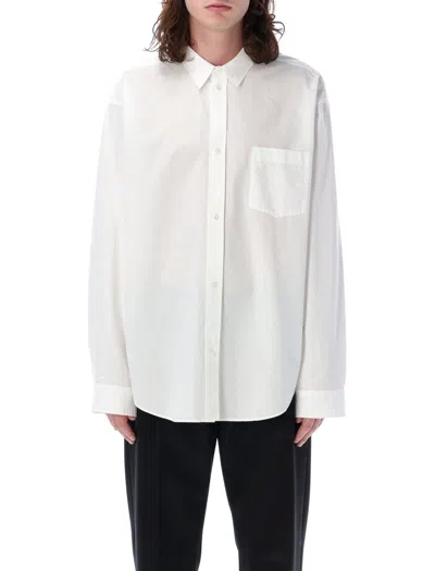 Shop Balenciaga Overshirt In White