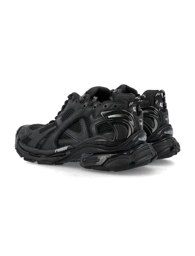 Shop Balenciaga Runner Sneakers In Black Matt