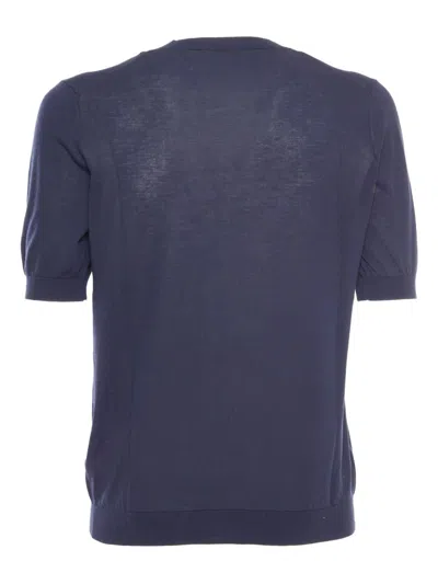Ballantyne Blue Knit T-shirt In Blue