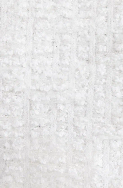 Shop Balmain Monogram Short Sleeve Crop Cardigan In Gqw White/ Black/ White/ Pink