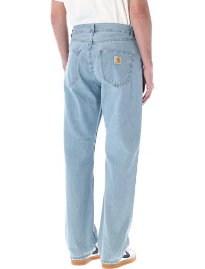 Shop Carhartt Wip Nolan Jeans In Blue Blitched