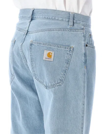 Shop Carhartt Wip Nolan Jeans In Blue Blitched
