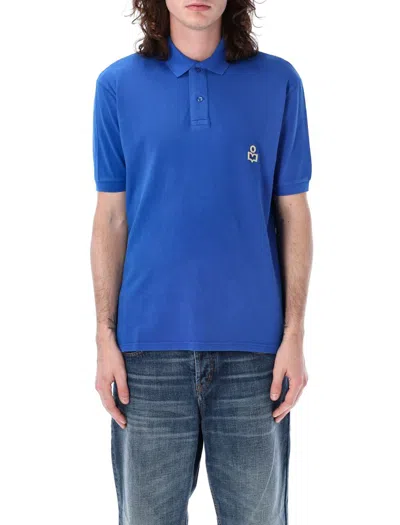 Shop Isabel Marant Afro Classic Polo In Blue
