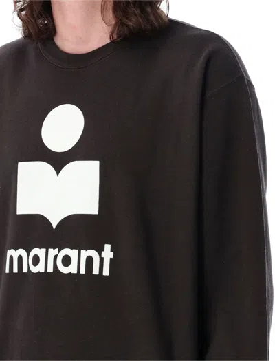 Shop Isabel Marant Mikoy Logo Sweatshirt In Faded Black + Multi
