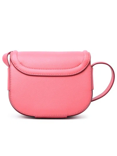 Shop See By Chloé Small 'mara' Pink Cowhide Crossbody Bag
