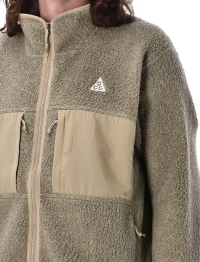 Shop Nike Agc Polartech Zip Jacket In Brown