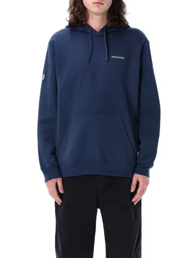 Shop Patagonia Fitz Roy Icon Hoodie In Lagoon Blue