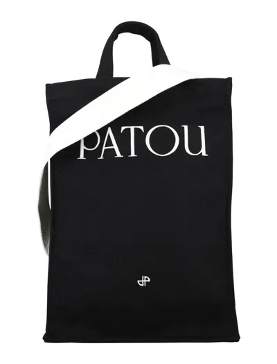 Shop Patou Vertical Tote In Black
