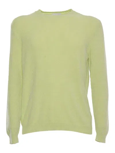 Sette Fili Cashmere Green Sweater In Multicolor