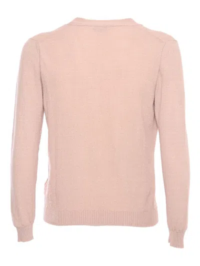 Sette Fili Cashmere Pink Bouclé Cardigan In Multicolor