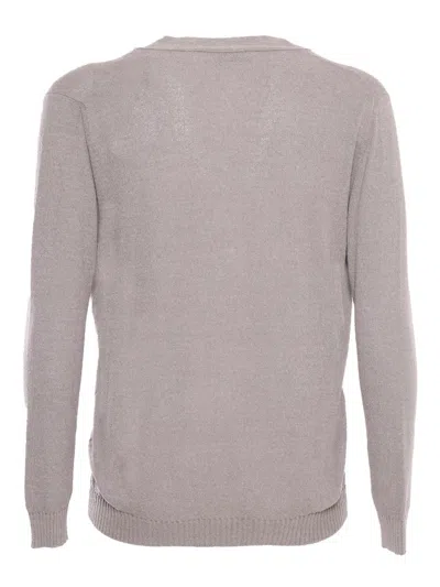 Sette Fili Cashmere Brown Bouclé Cardigan In Multicolor