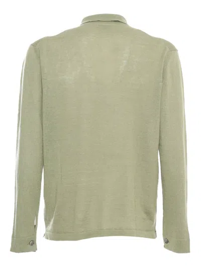 Sette Fili Cashmere Pistachio Green Shirt In Multicolor