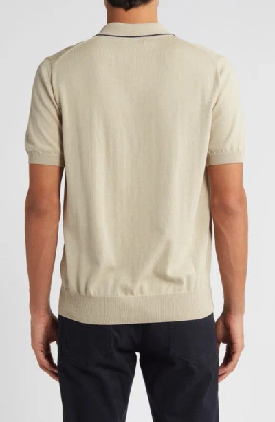 Shop Canali Johnny Collar Polo In Beige