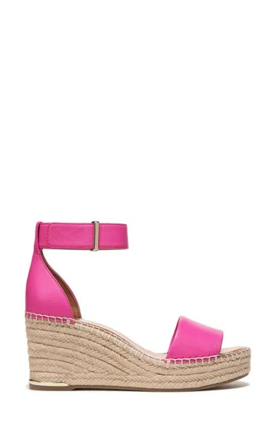 Shop Franco Sarto Clemens Ankle Strap Platform Wedge Sandal In Fuxia Pink