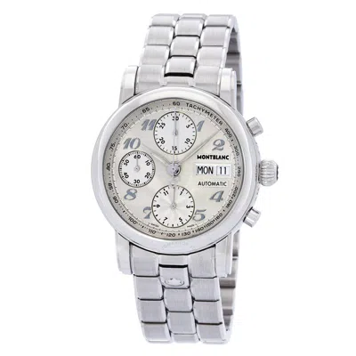 Shop Montblanc Star Classic Silver Dial Automatic Chronograph Men's Watch 5222