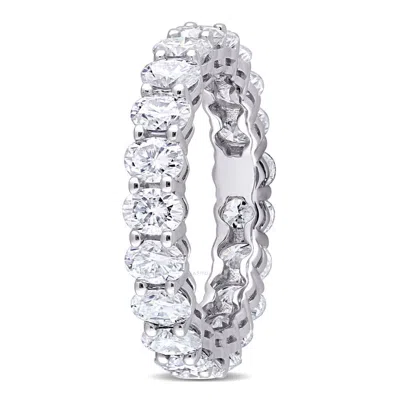 Shop Amour 4 Ct Dew Created Moissanite Eternity Ring In 14k White Gold