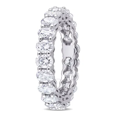 Amour 4 Ct Dew Created Moissanite Eternity Ring In 14k White Gold In White