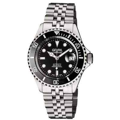 Shop Gevril Wall Street Black Dial Men's Watch 4850b