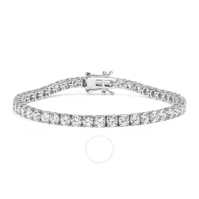 Haus Of Brilliance 14k White Gold 4.00 Cttw Prong Set Lab Grown Round Diamond Classic Tennis Bracele In White