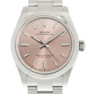 Shop Rolex Oyster Perpetual 31 Automatic Pink Dial Ladies Watch 277200pkso In Ink / Pink