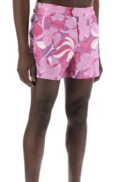Tom Ford Classic Short-sleeved Polo T-shirt In Pink,purple