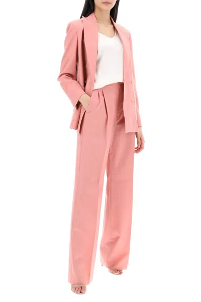 Shop Max Mara Double-breasted Tailored Mantide In Pink