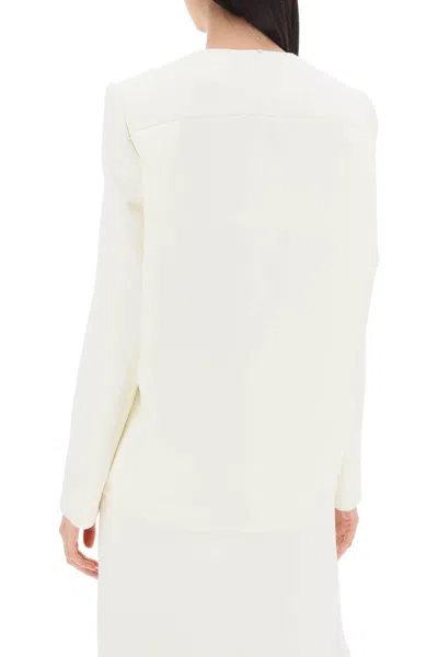 Sportmax "tailored And Cocoon-shaped In White,neutro