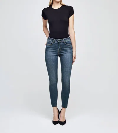 Shop L Agence Marguerite High Rise Skinny Jean In New Vintage In Blue