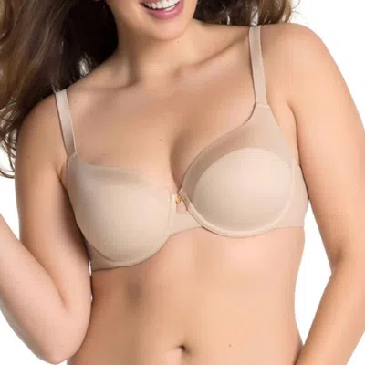 Shop Curvy Couture Everyday Matte And Shine T-shirt Bra In Bombshell Nude In Beige