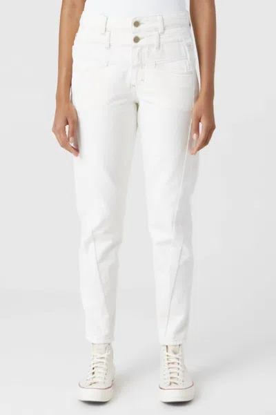 Shop Closed Curved X Jean In Creme In White