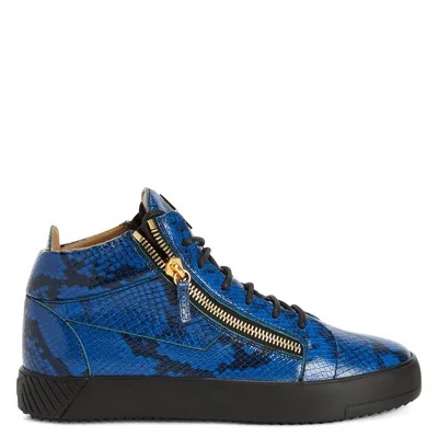 Giuseppe Zanotti Frankie Hi-top Sneakers In Blue