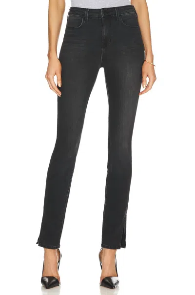Shop L Agence Josie High Rise Skinny Split Jean In Shadow In Grey