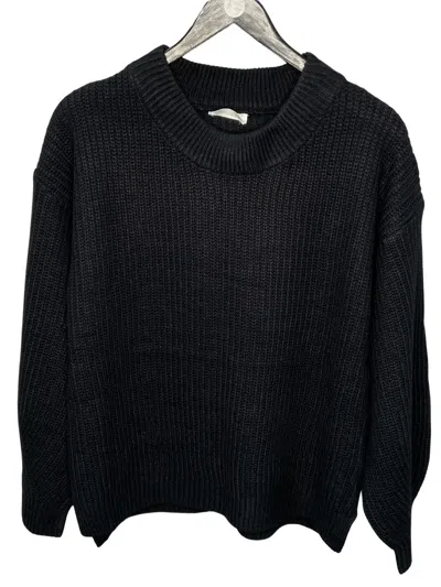 Shop Andree By Unit Balloon Sleeves Sweater In Black