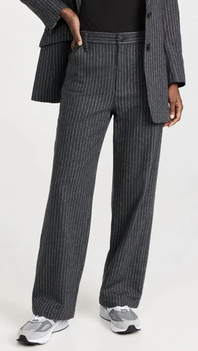 Shop Rag & Bone Sid Italian Wool Carpenter Pant In Grey Stripe
