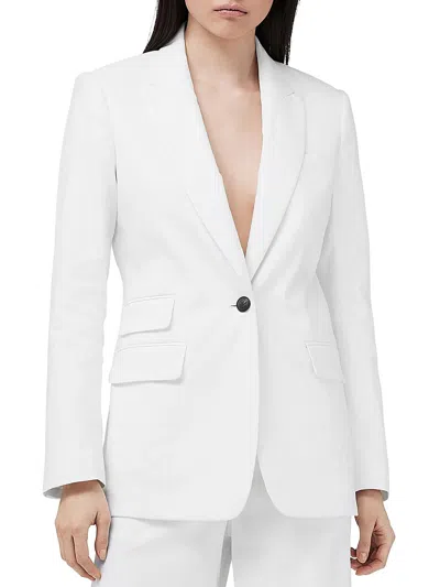 Shop Rag & Bone Foster Womens Suit Separate Work Wear One-button Blazer In White