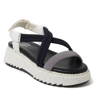 Shop Dearfoams Women's Daylen Adjustable Strap Platform Sandal In Black