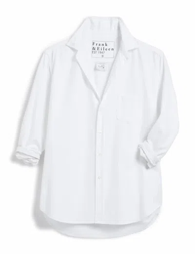 Shop Frank & Eileen Eileen Relaxed Button Up Shirt In Whm In White