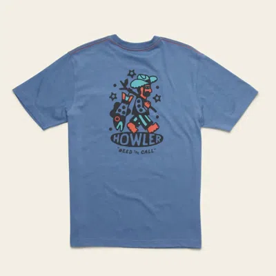 Shop Howler Brothers Travelin' Light Pocket T-shirt In Blue