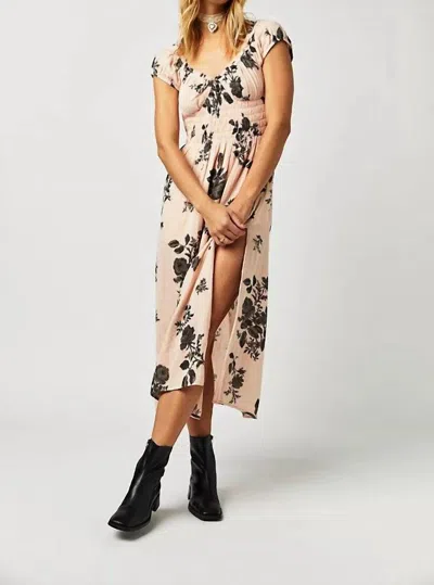 Shop Free People Forget Me Not Midi Dress In Peach In Pink
