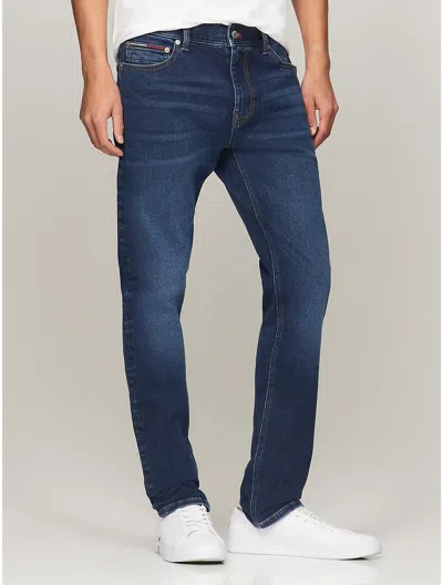Shop Tommy Hilfiger Men's Slim Fit Dark Wash Jean In Blue