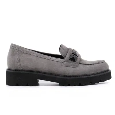Shop Gabor Studded Loafer In Soil In Grey