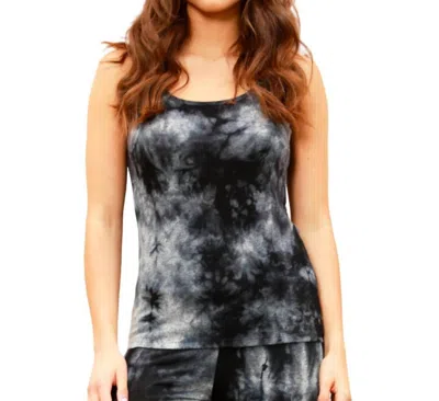 Shop French Kyss Marble Wash Tank In Carbon In Grey