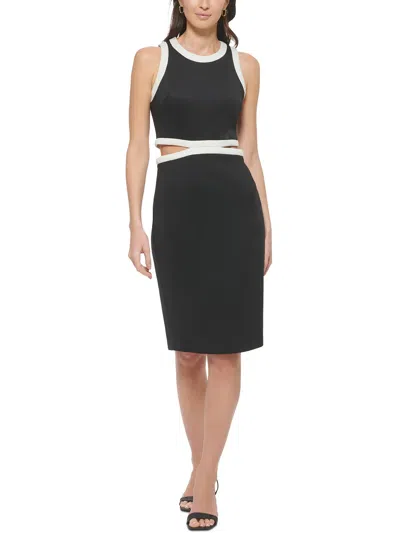 Shop Calvin Klein Womens Formal Midi Sheath Dress In Multi