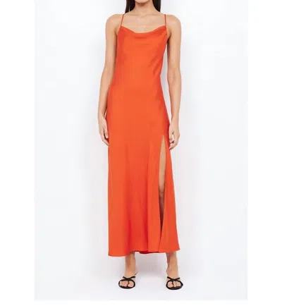 Shop Bec & Bridge Ainsley Tie Maxi Dress In Spice In Orange