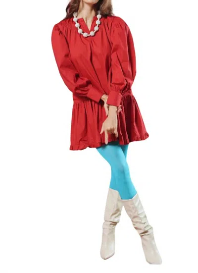 Shop Maude Vivante Kylee Dress In Brick In Red